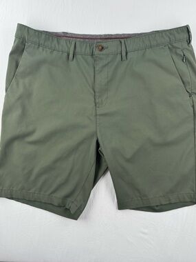 Jachs New York Flat Front Shirt Gripper Shorts in Green